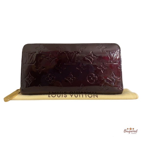 Authentic Louis Vuitton Amarante Monogram Vernis Leather Long Zippy Wallet - Picture 1 of 12